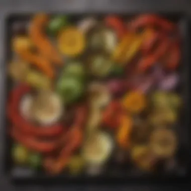 Vibrant Grilled Vegetables Colorful assortment of vegetables grilled to vibrant tenderness
