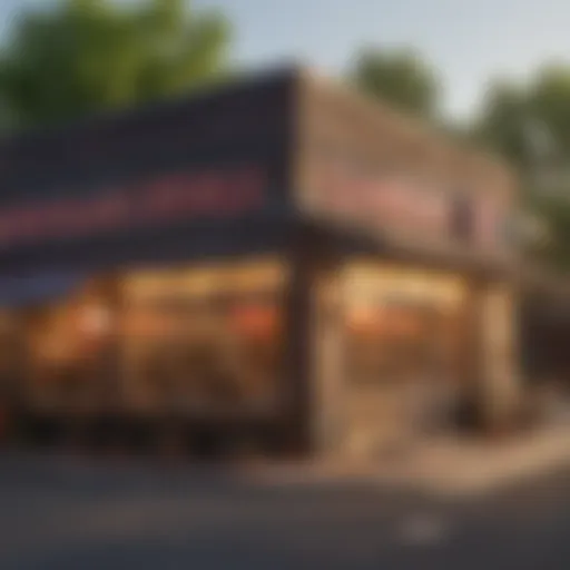 A vibrant exterior view of Corky BBQ restaurant in Memphis