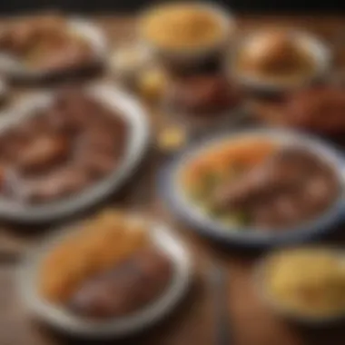Signature BBQ Delicacies An array of signature BBQ dishes beautifully presented on a table