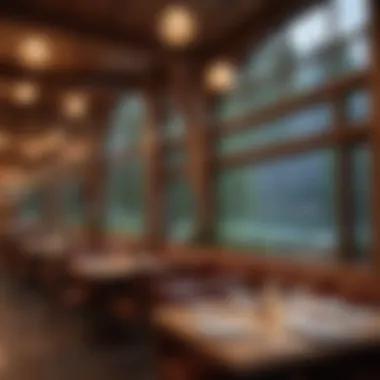 Cozy dining atmosphere inside a Lake Tahoe restaurant