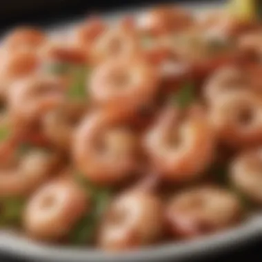 Nutritional Aspects of Shrimp Dishes Nutritional information displayed aesthetically alongside shrimp dishes