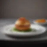Artistic presentation of a dish inspired by Michael Sebastian