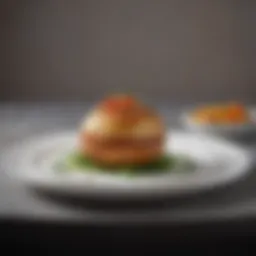 Artistic presentation of a dish inspired by Michael Sebastian