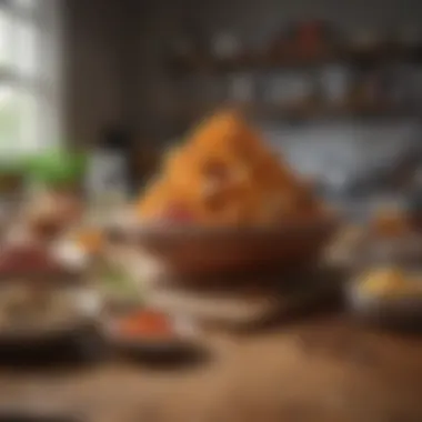 A Symphony of Flavors: Michael Sebastian's Ingredient Choices A vibrant kitchen scene showcasing diverse ingredients