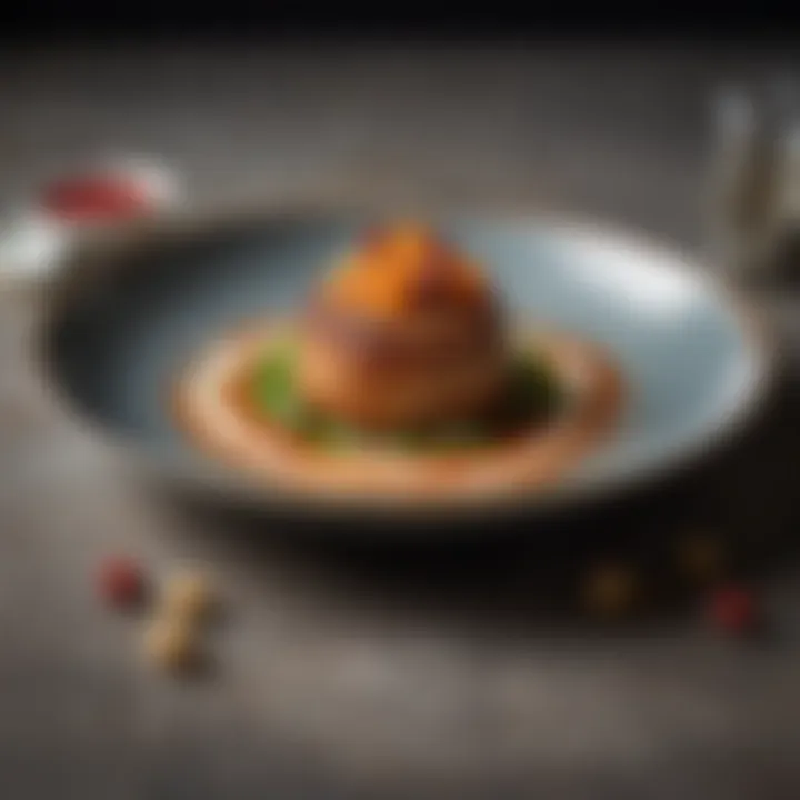 A beautifully plated global cuisine dish