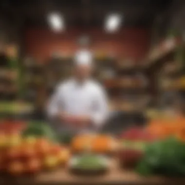The Heart of Culinary Exploration A vibrant market with fresh produce and local ingredients
