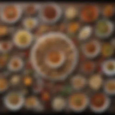 A Celebration of Culinary Heritage Traditional dishes from various cultures arranged beautifully