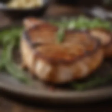 Savor the Flavor: Grilled Pork Chop Grilled pork chop with herbs and spices