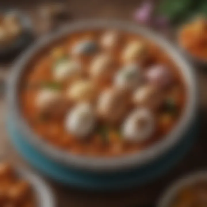 Close-up of a traditional Eastern Easter dish, showcasing intricate details