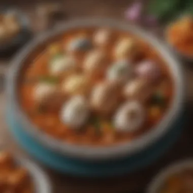 Delicacies of Tradition: Eastern Easter Dish Close-up of a traditional Eastern Easter dish, showcasing intricate details