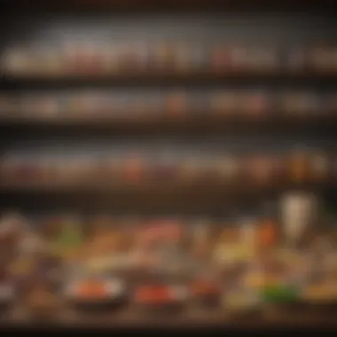 An array of pantry staples arranged creatively