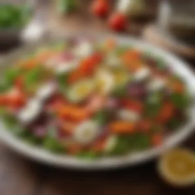 A vibrant salad made from inexpensive seasonal vegetables