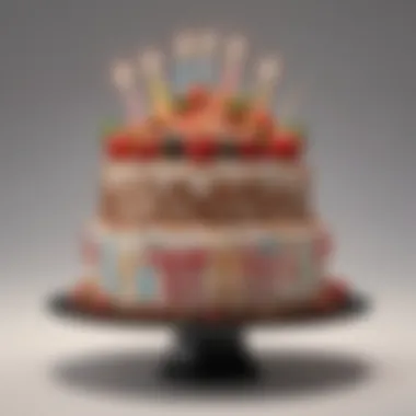 Custom Decorated Birthday Cake Personalized cake featuring unique decorations