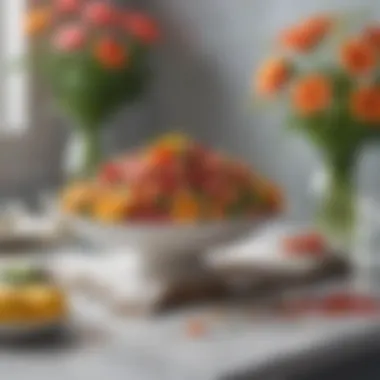 A serene setting with fresh flowers enhancing the ambiance