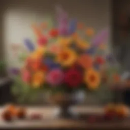 A vibrant bouquet showcasing seasonal flowers