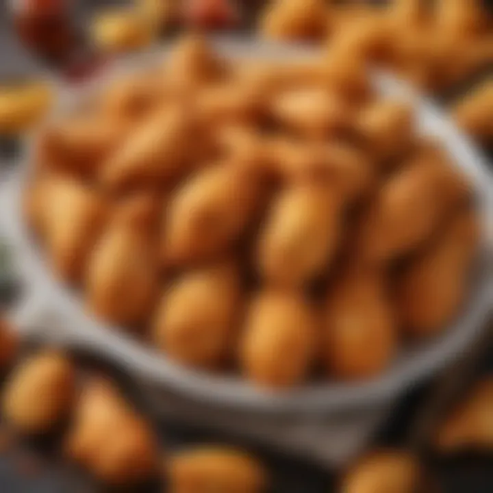 A colorful spread of global fried chicken tenderloin dishes