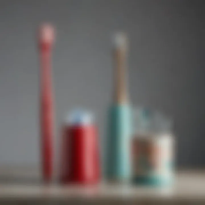 A cultural representation of toothbrush holders used in various global practices.