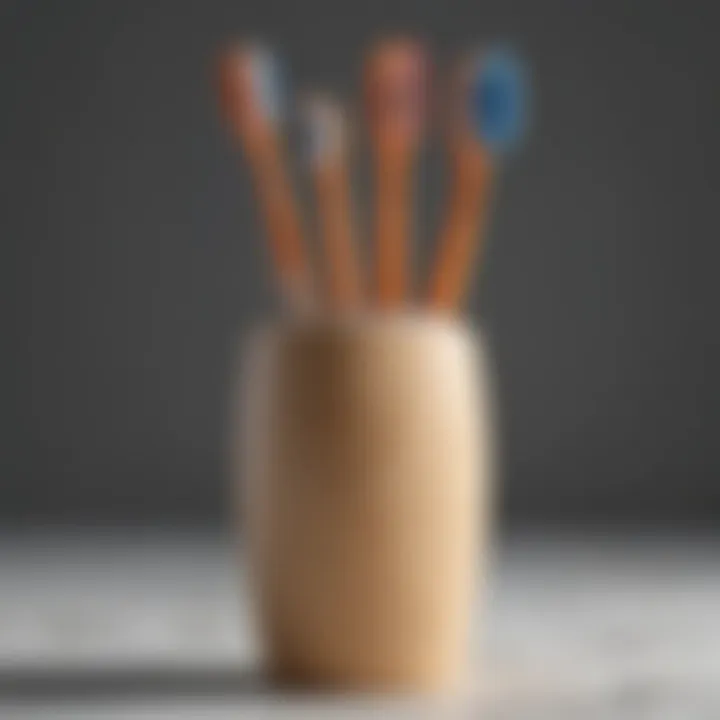 Eco-friendly materials used in the construction of a full circle toothbrush holder.