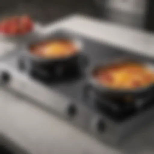 Dual cooking zones showcasing advanced technology