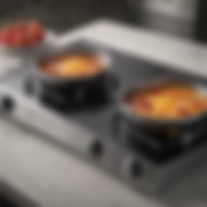 Dual cooking zones showcasing advanced technology
