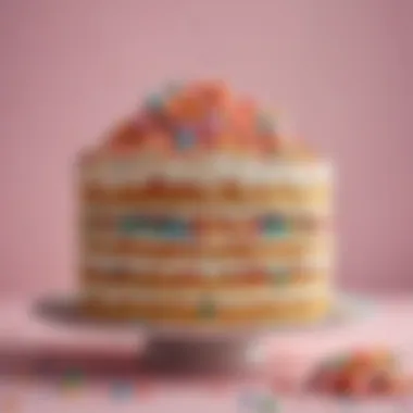 Vibrant Funfetti cake adorned with colorful sprinkles