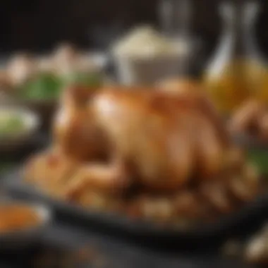 A vibrant display of ingredients used in Garlic Chicken Grand Lux