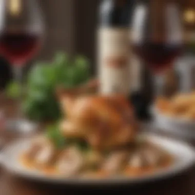 Perfect Wine Pairing with Garlic Chicken Grand Lux A perfectly paired wine alongside Garlic Chicken Grand Lux