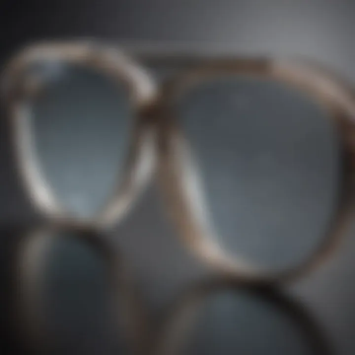 A close-up of high-index lenses illustrating lightweight properties