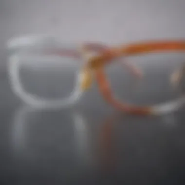 Polycarbonate vs. Glass Lenses Comparison of polycarbonate and glass lenses demonstrating impact resistance