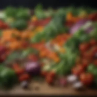 Nutritional Richness of Fresh Ingredients A vibrant array of fresh vegetables and herbs showcasing their nutritional richness