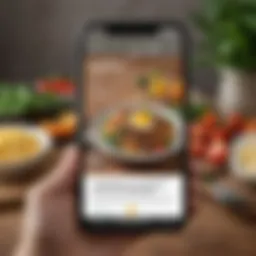A user-friendly interface of a healthy recipe app showcasing diverse meal options