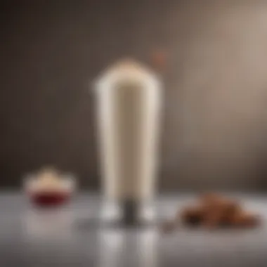 Sleek Design of a High-End Milk Frother Elegant high-end milk frother showcasing sleek design