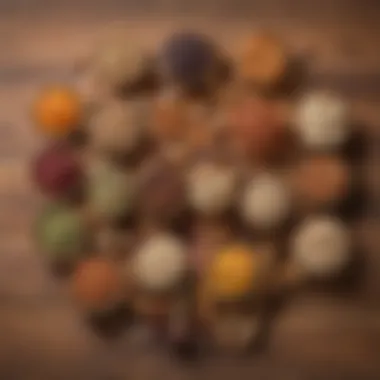 A colorful selection of legumes and nuts on a wooden table