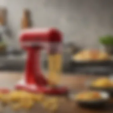 Artful Presentation of Pasta Dishes Made with KitchenAid A creative platter of homemade pasta dishes inspired by the KitchenAid pasta press