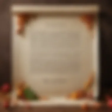 The Power of Words Famous quote on a parchment