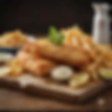 Historical context of fish and chips in a culinary book