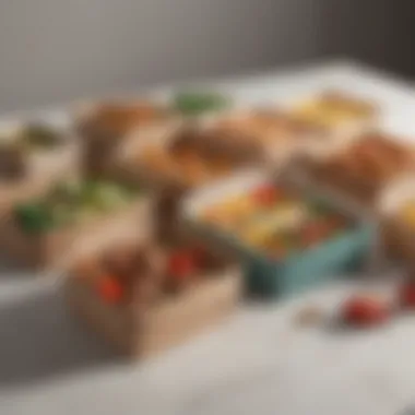 Keto Meal Delivery Boxes An array of meal delivery boxes filled with fresh keto-friendly foods