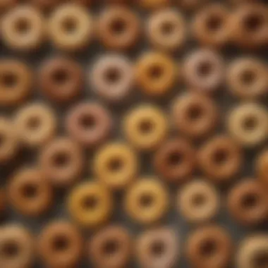 Exploring Different Flavors of Muffin Pan Doughnuts A vibrant display of muffin pan doughnuts with various flavors and glazes