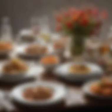A Feast of Innovation An elegant table setting featuring a selection of innovative dishes inspired by NYT recipes