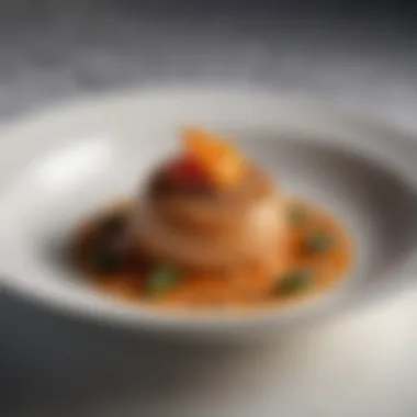 Artistry in Culinary Storytelling Close-up of a beautifully plated dish that tells a unique story from the NYT recipe collection