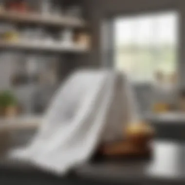 Pampered Chef Kitchen Towel Set Display Stylish Pampered Chef kitchen towel set displayed in a modern kitchen