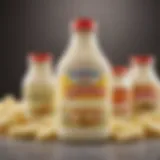 An assortment of leading pasteurized mayonnaise brands displayed attractively.