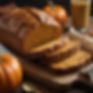 Freshly Baked Pillsbury Pumpkin Bread A loaf of freshly baked Pillsbury pumpkin bread with a golden crust and rich color.