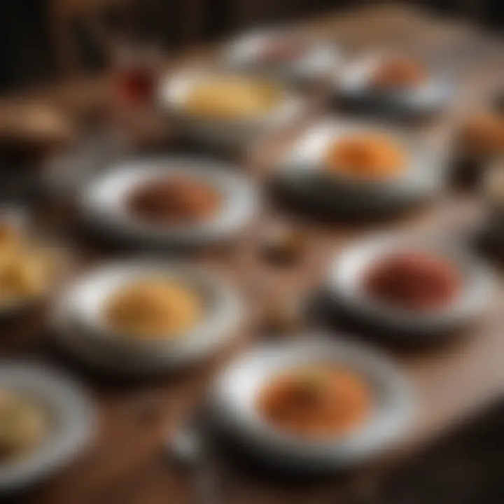A vintage collection of pioneer dishes displayed elegantly on a rustic table.