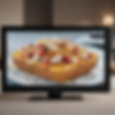 Advanced Features of Flat Screen TVs Close-up of a flat screen TV showcasing advanced features