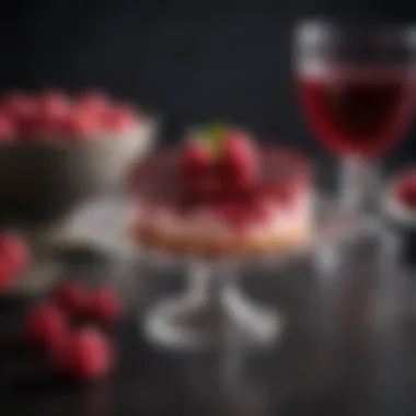 Decadent Raspberry Dessert A delectable dessert featuring raspberry liqueur and chocolate elements