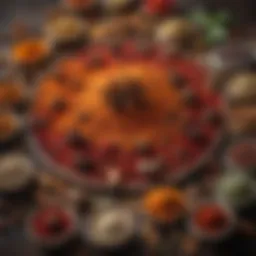 A vibrant display of various spices highlighting their colors and textures
