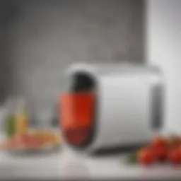 Innovative sous vide machine showcasing sleek design and app interface