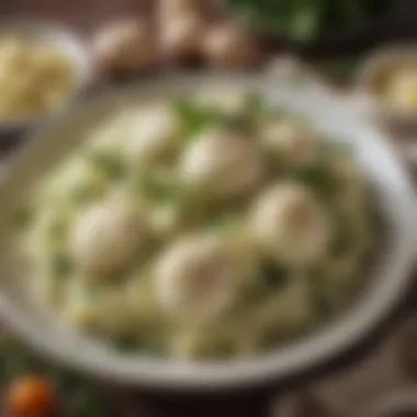 A vibrant plate of colcannon, adorned with fresh herbs and butter.