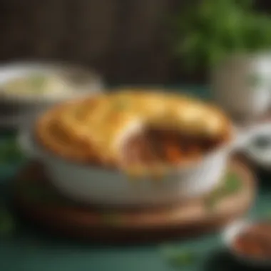 Shepherd's Pie Reimagined: A Culinary Evolution A modern twist on shepherd's pie, beautifully presented in a ceramic dish.